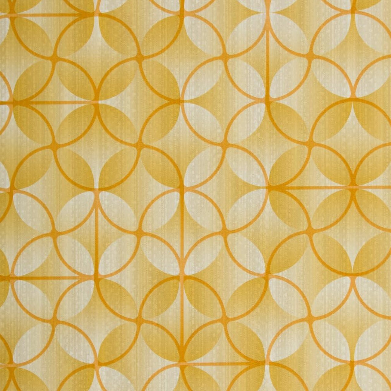 Yellow Orange Stain Resistant Performance Pet Friendly Abstract Vinyl Upholstery Fabric by The Yard - SKU: Marvin Saffron